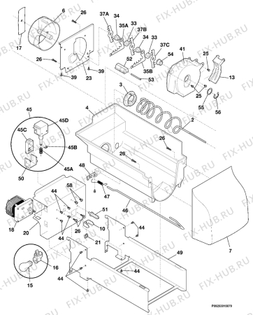 Взрыв-схема холодильника Frigidaire GLSZ25V8CB0 - Схема узла Ice container